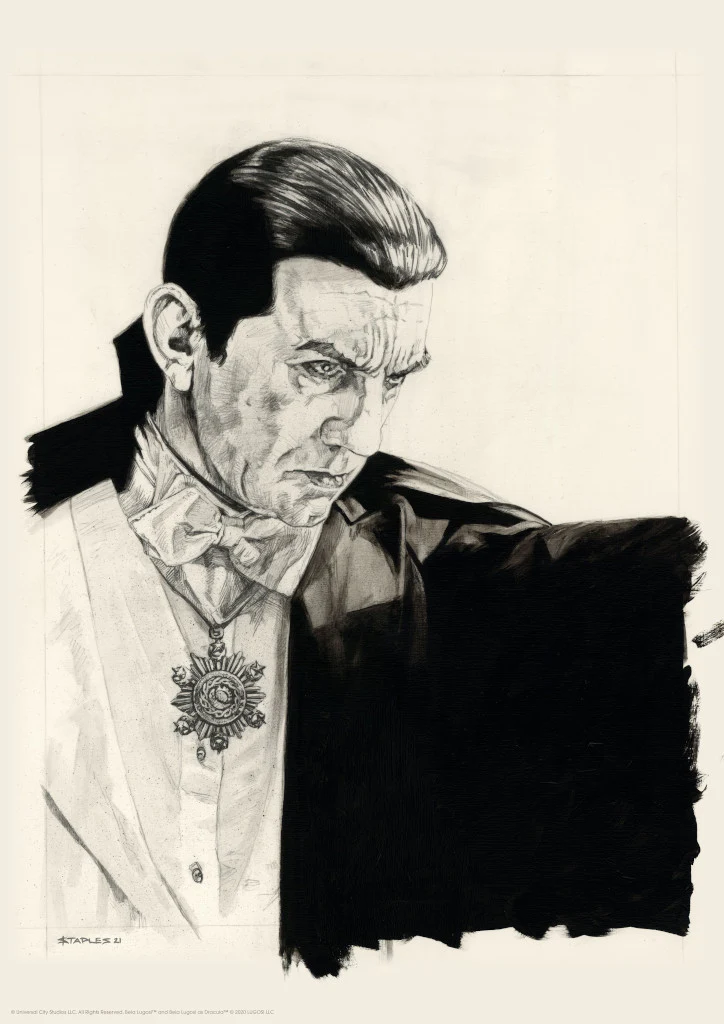 Dracula and Frankenstein Original Portrait Print Set - Image 2