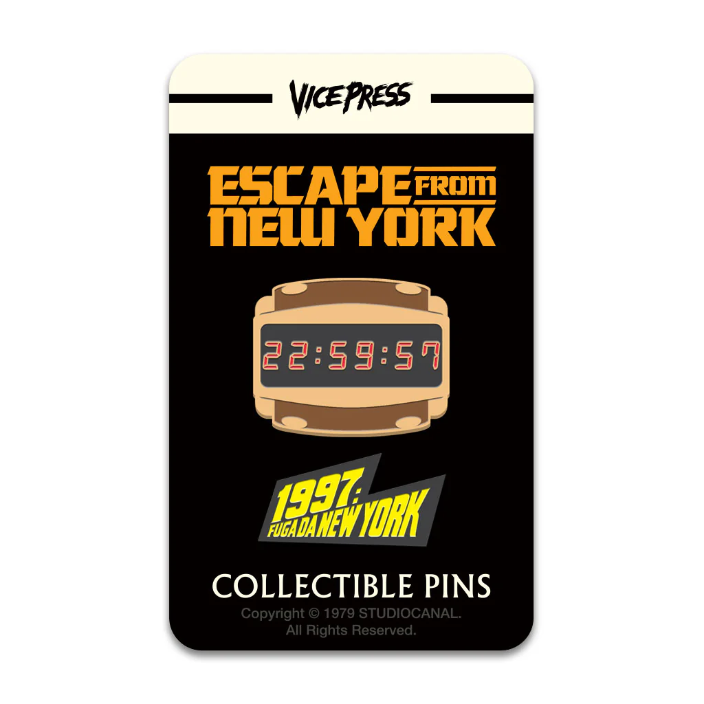 Escape From New York Pin Set - Countdown Watch & Italian Logo - Image 2
