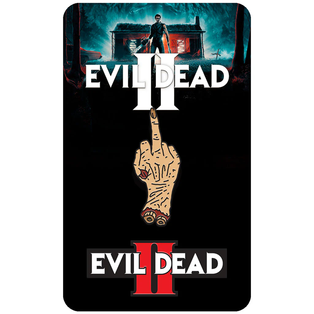 Evil Dead II Pin Badges - Finger & Classic Logo - Image 2