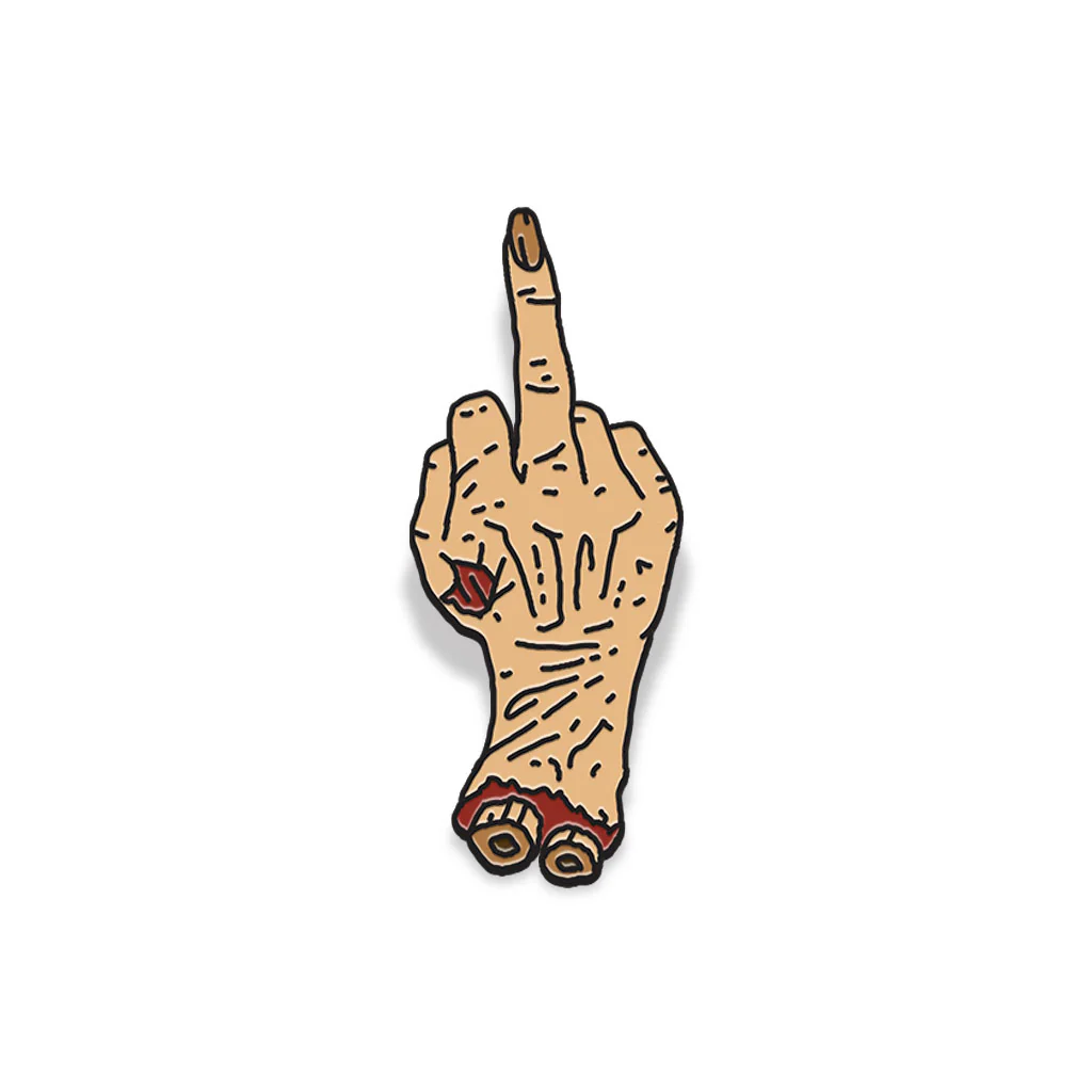 Evil Dead II Pin Badges - Finger & Classic Logo - Image 4