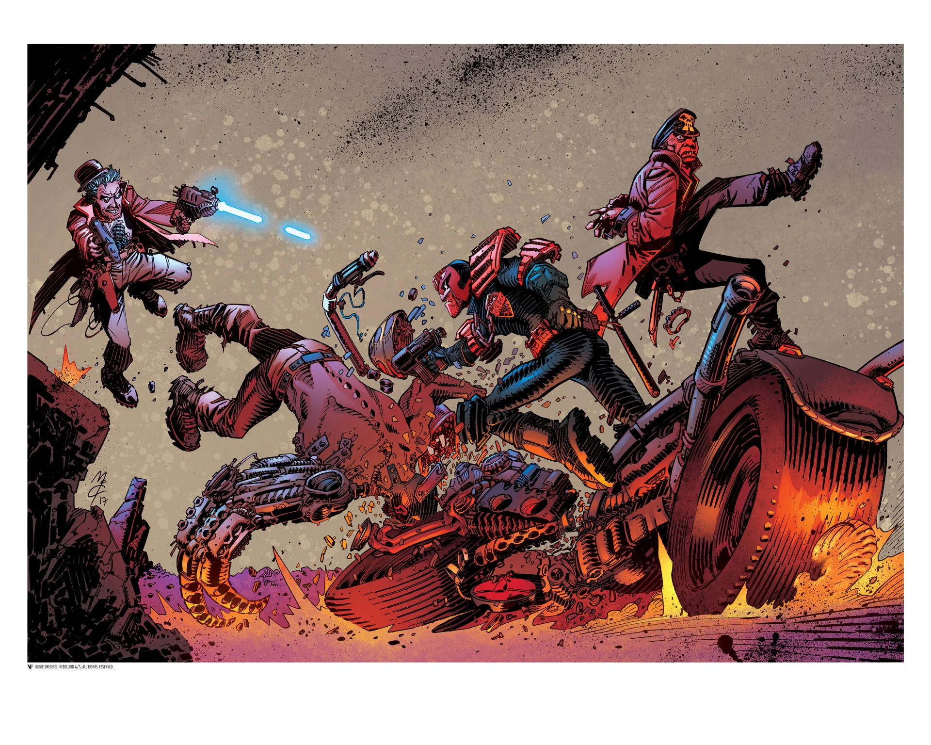 Judge Dredd Vs. The Angel Gang Original - Image 2