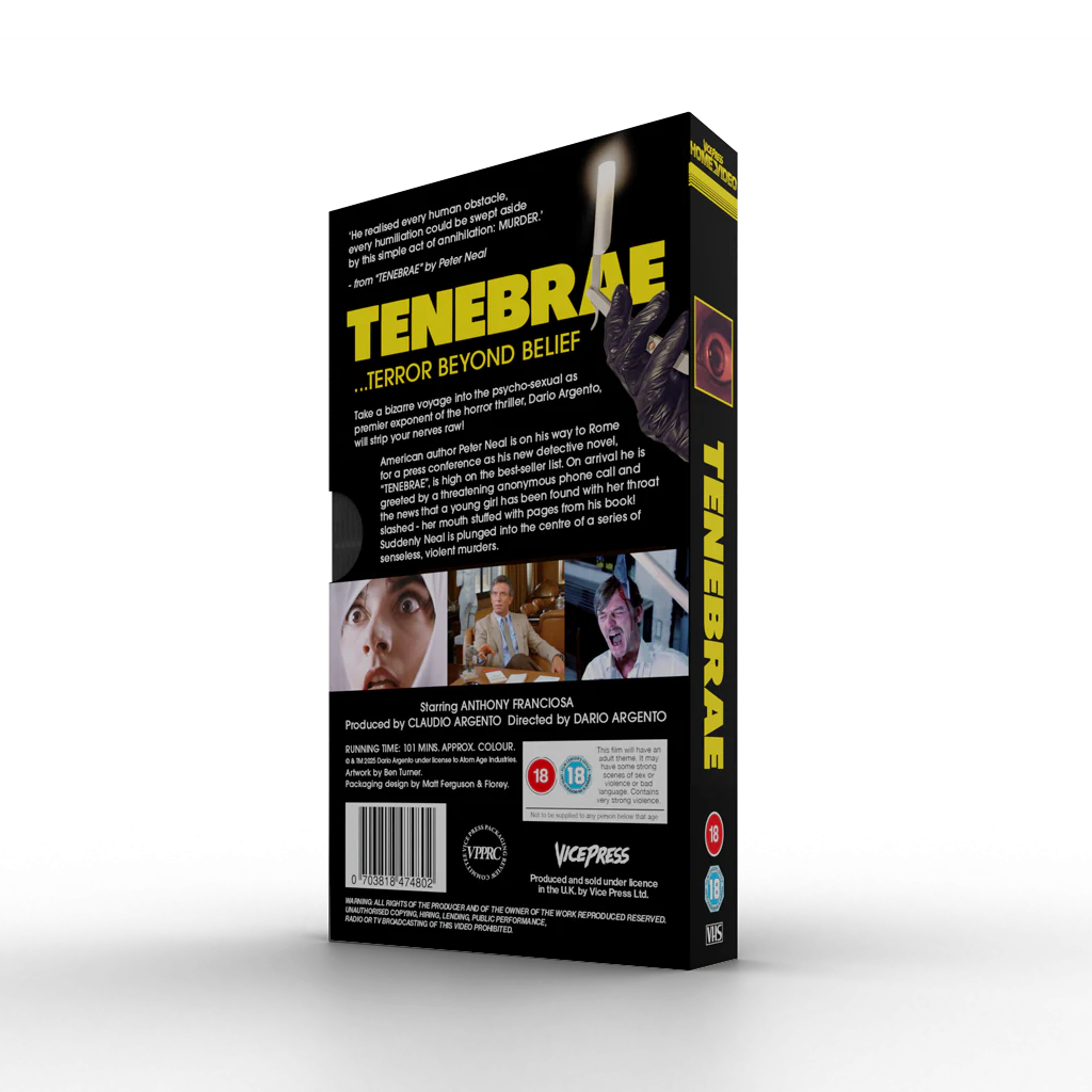 Tenebrae - Slipcase Edition VHS - Image 3