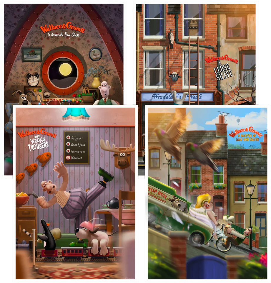 Wallace & Gromit Art Print Set - Image 2